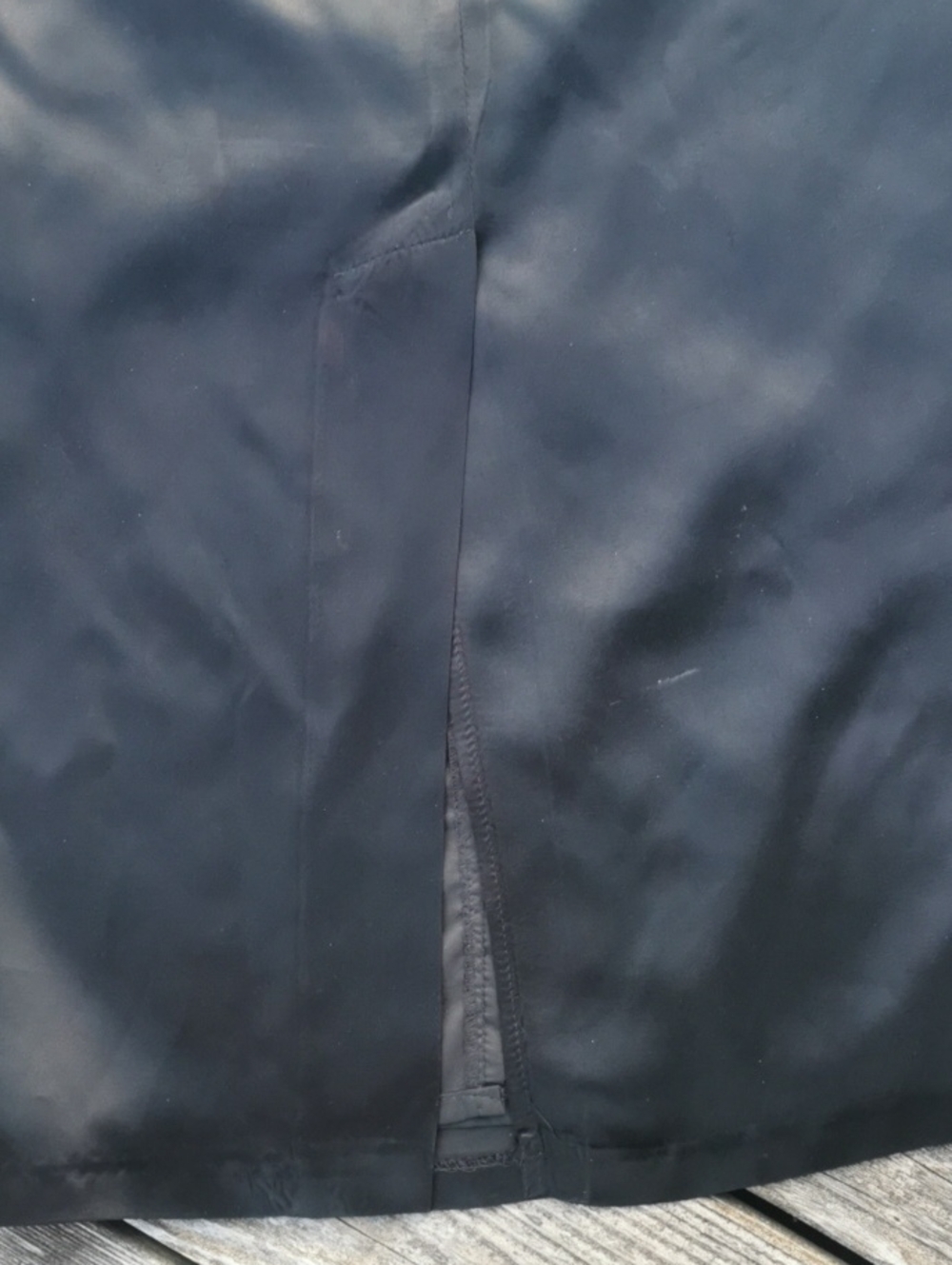 Vintage Classic Glam Silky Satin 19th Avenue Maxi Black Pencil Skirt. Size 11/12 - Picture 7 of 8